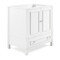 Alaterre Furniture Williamsburg 3pc Wooden Vanity Set - 30-in. L Vanity, 30-in. L Mirror, 25-in. W Wall Shelf, White AVAN3000WHBB - alternate 5
